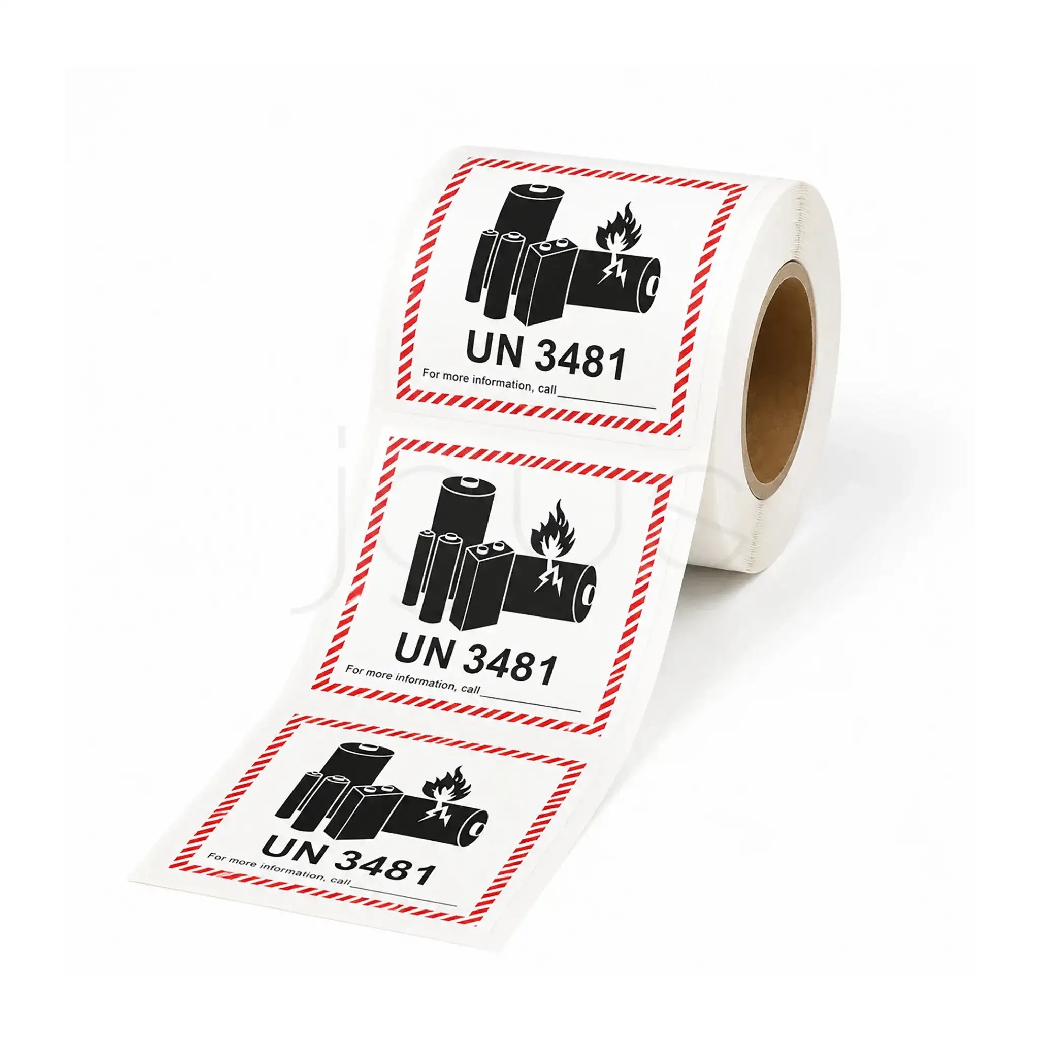 Buy UN3481 Lithium Battery Stickers Roll 100x100mm-500pcs Online UAE