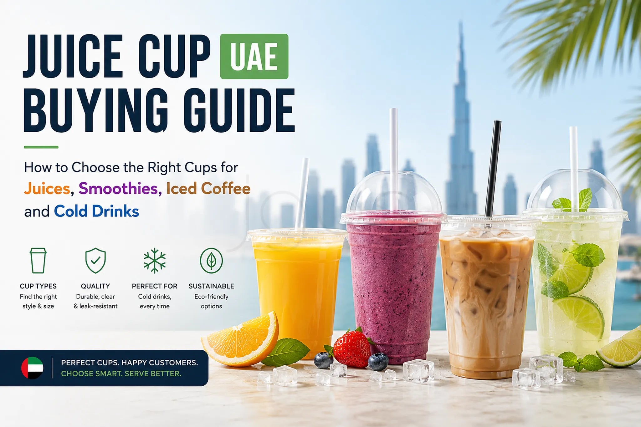 Juice Cup Buying Guide UAE: How to Choose the Right Cups for Juices, Smoothies, Iced Coffee and Cold Drinks