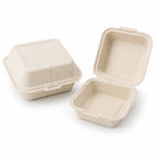 Burger Box Bagasse -6x6 Inch-500Pcs/Carton - JGUS Pack UAE packaging supplies