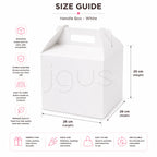 Handle Boxes-White-26x26x25CM image 2 - JGUS Pack UAE size guide