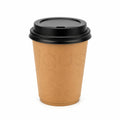 Kraft Paper Coffee Tea Karak Cup with Lid - 235ml - JGUS Pack UAE packaging supplies