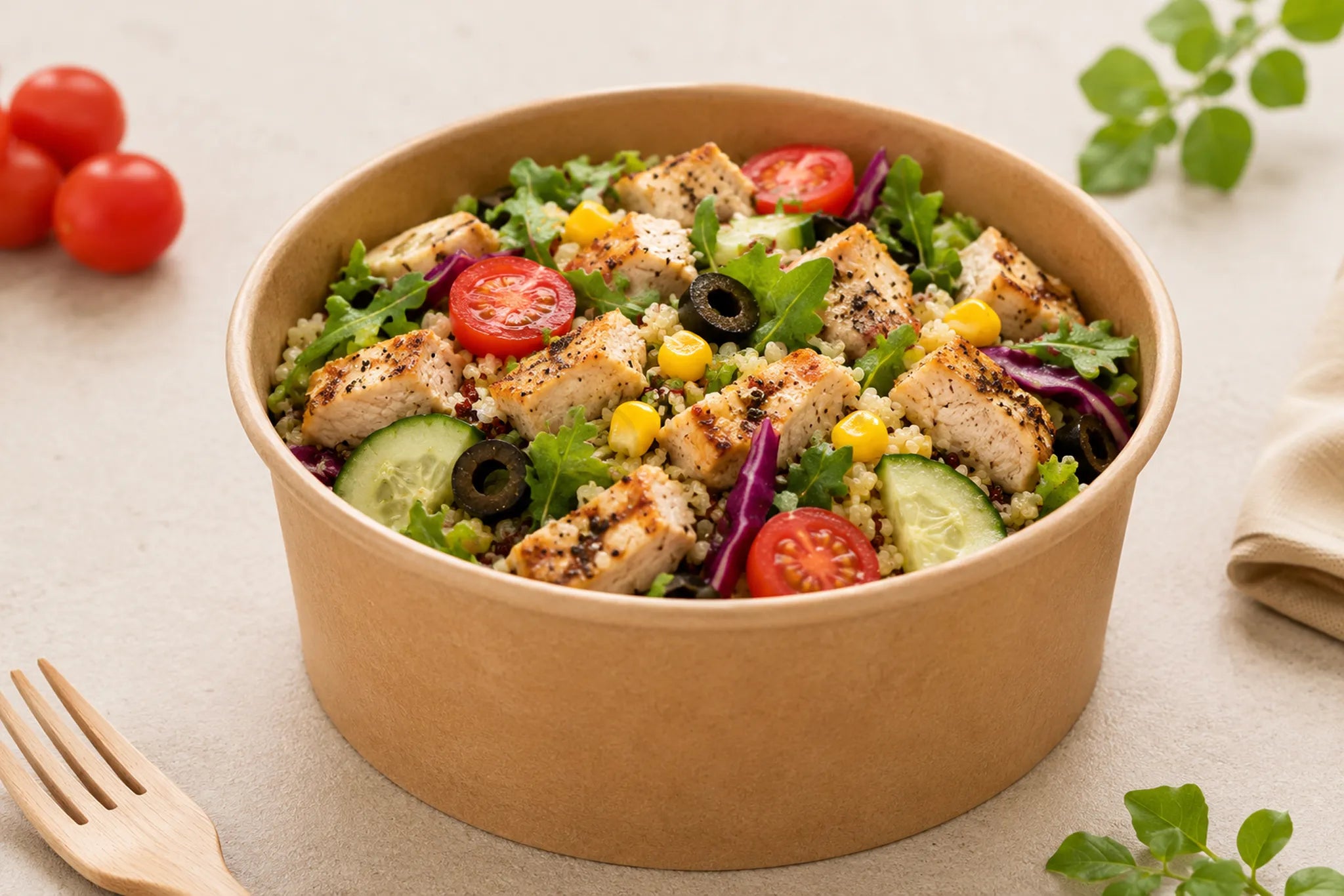Kraft Paper Salad Bowls Disposable - image 3 - JGUS Pack UAE usage