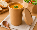 Kraft Paper Soup Cup with Lid Disposable cup - 500 ml image 3 - JGUS Pack UAE