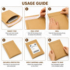 Brown Bubble Mail Bag 15x22 cm image 3 - JGUS Pack UAE usage illustration