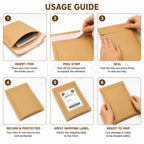 Brown Bubble Mail Bag 15x22 cm image 3 - JGUS Pack UAE usage illustration