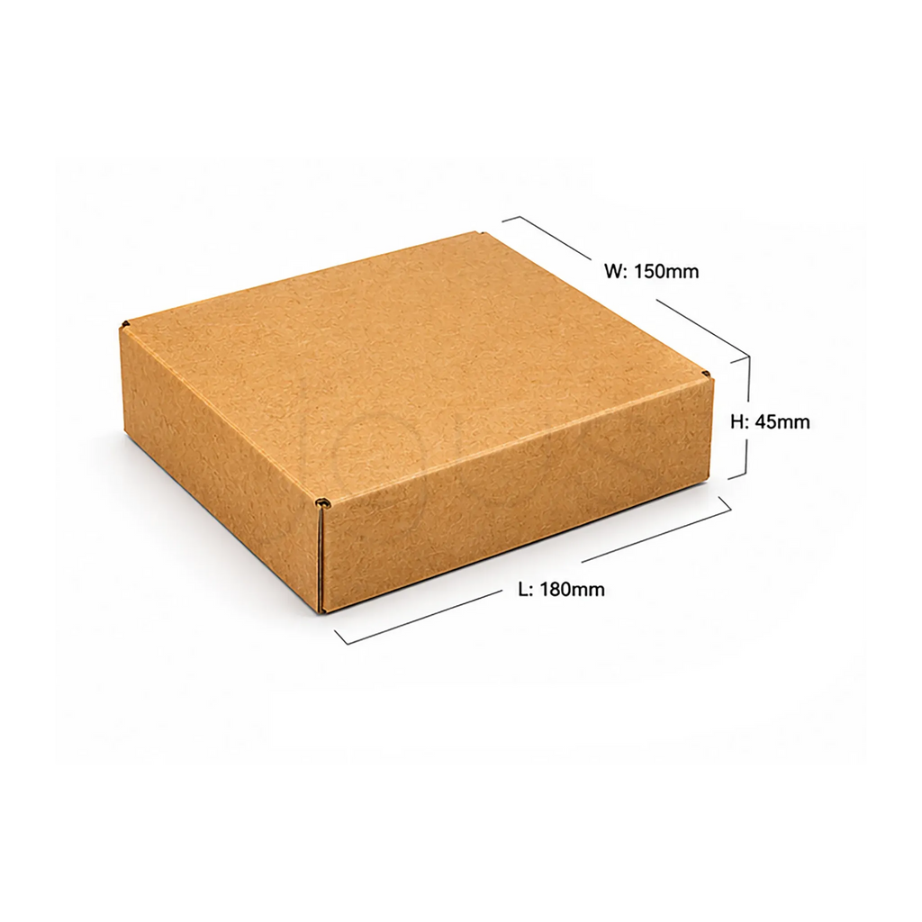 E-Commerce -18x15x4.5CM-Brown - JGUS Pack UAE packaging supplies size guide