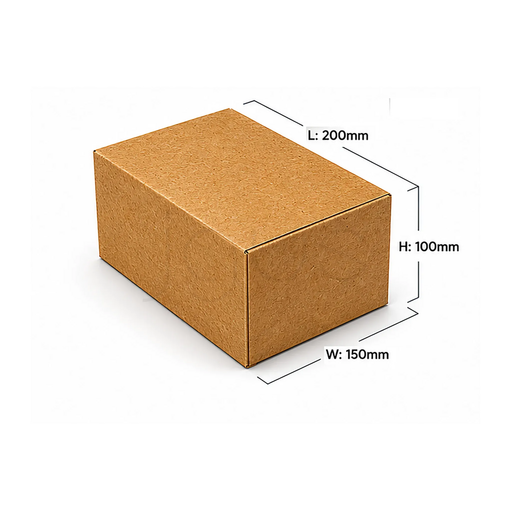 E-Commerce Box-20x15x10CM -Brown image 2 - JGUS Pack UAE size guide