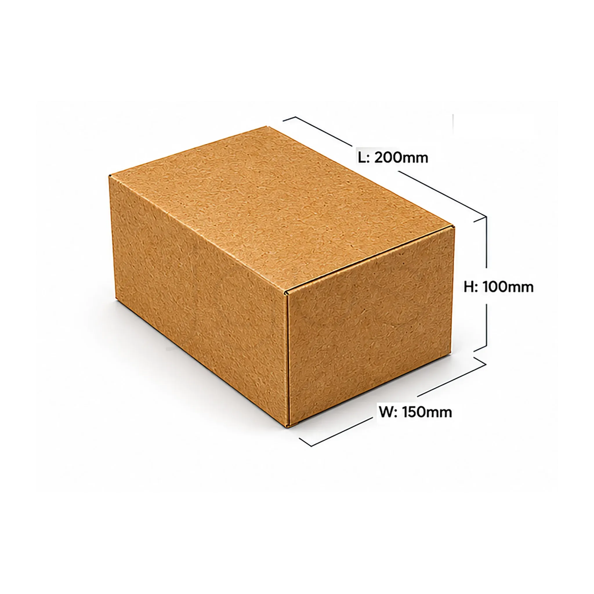 E-Commerce Box-20x15x10CM -Brown image 2 - JGUS Pack UAE size guide