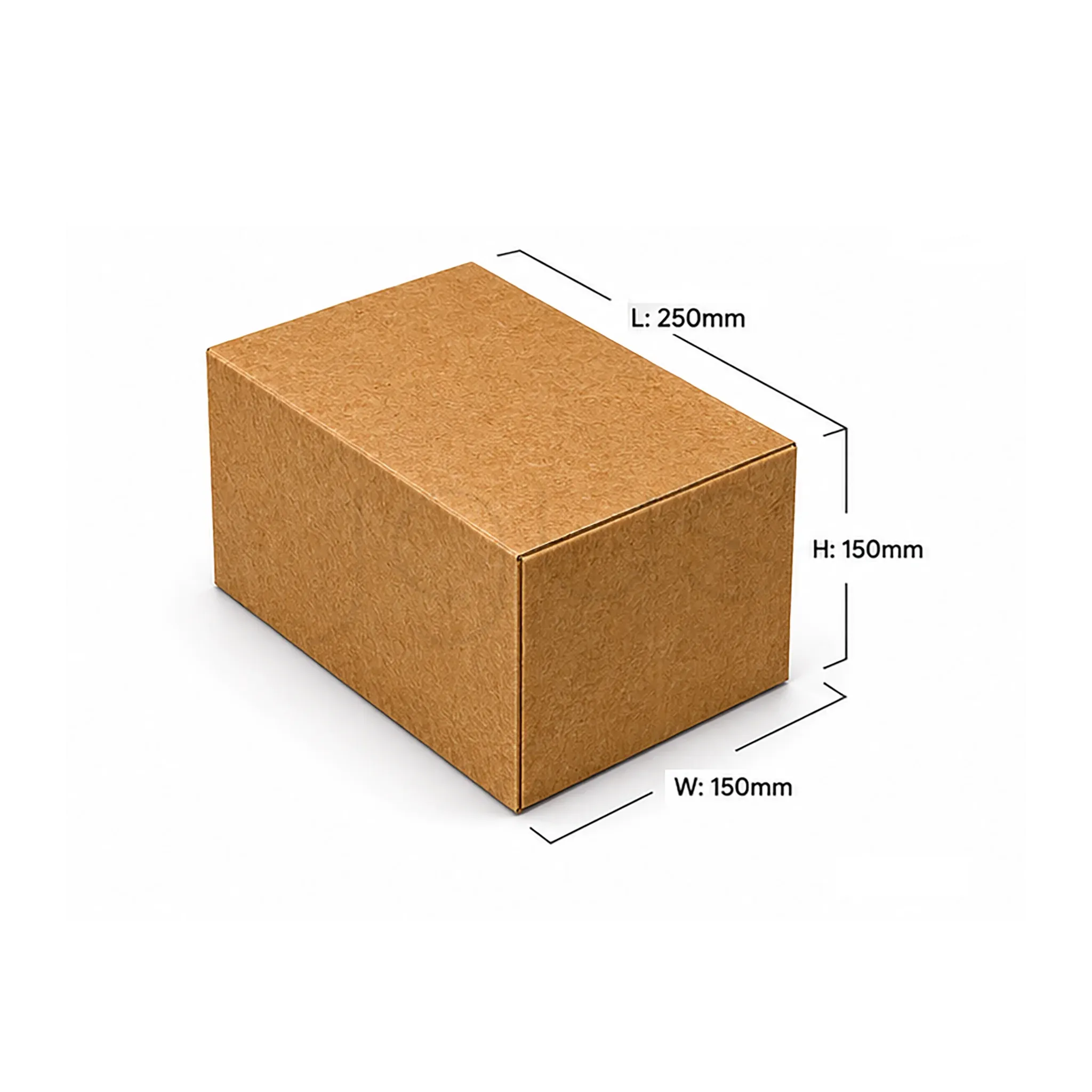 E-Commerce Box-25x15x15CM-Brown image 2 - JGUS Pack UAE Size guide