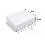 E-Commerce Boxes 23x18x6 CM White image 2 - JGUS Pack UAE size guide