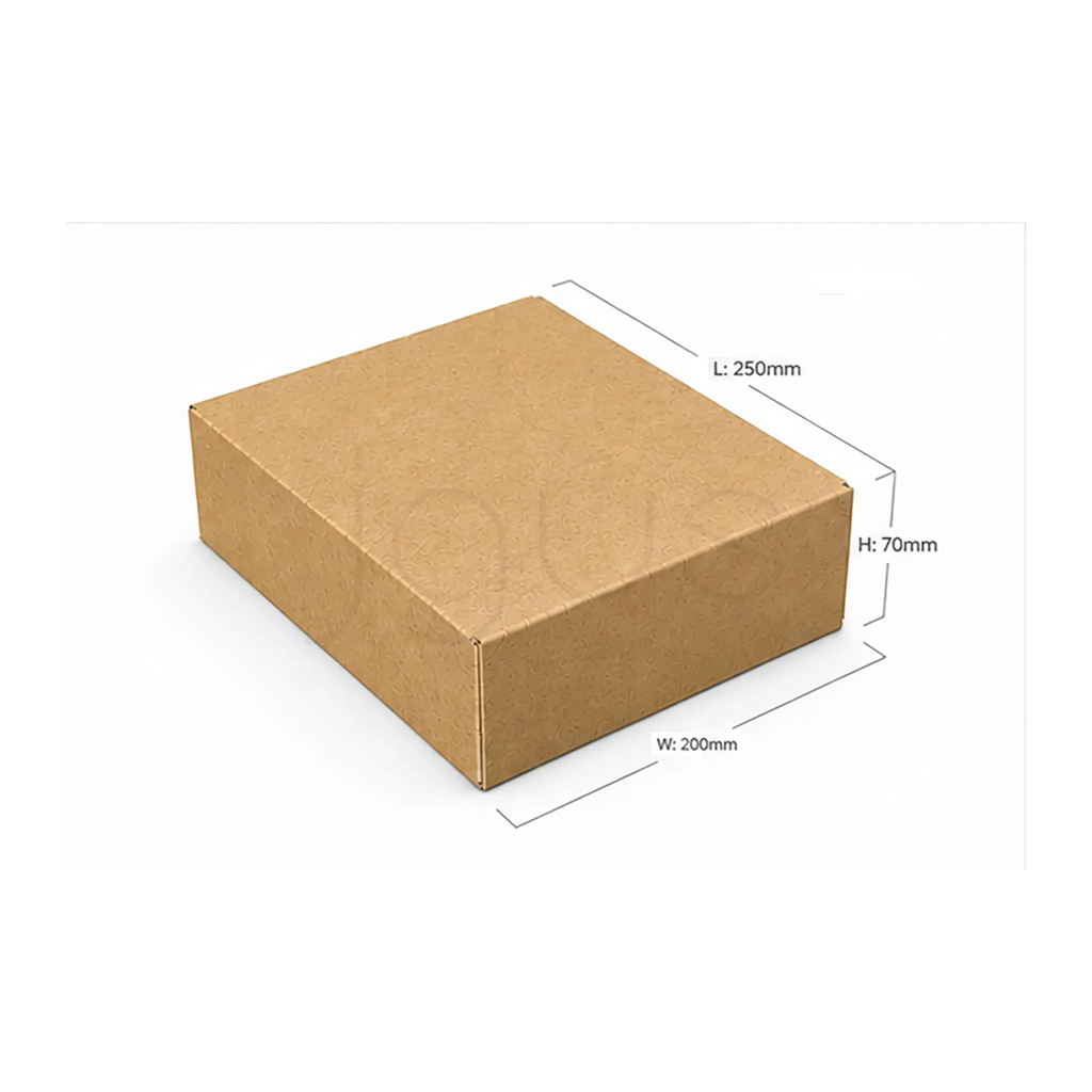 E-Commerce Boxes 25x20x7CM -Brown image 2 - JGUS Pack UAE size guide