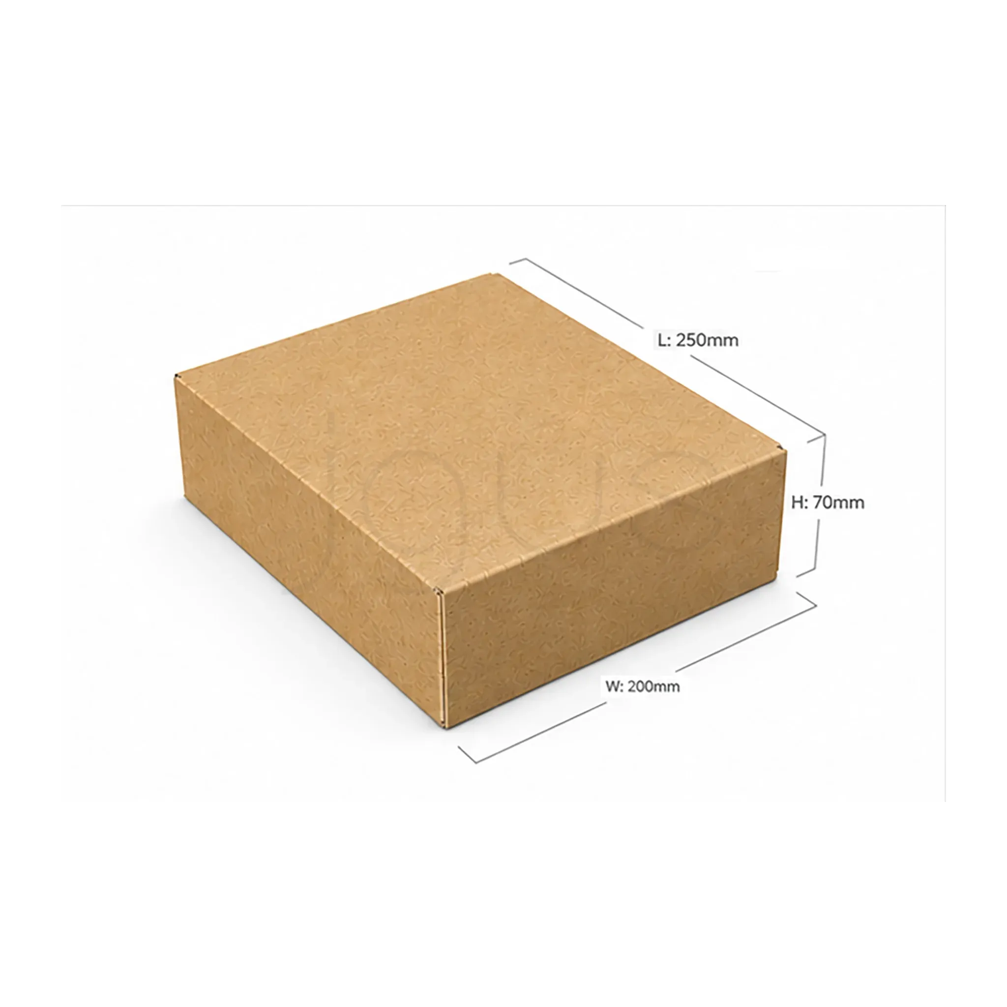 E-Commerce Boxes 25x20x7CM -Brown image 2 - JGUS Pack UAE size guide