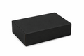 Black rectangular box on a white background