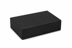 Black rectangular box on a white background
