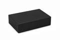 Black rectangular box on a white background