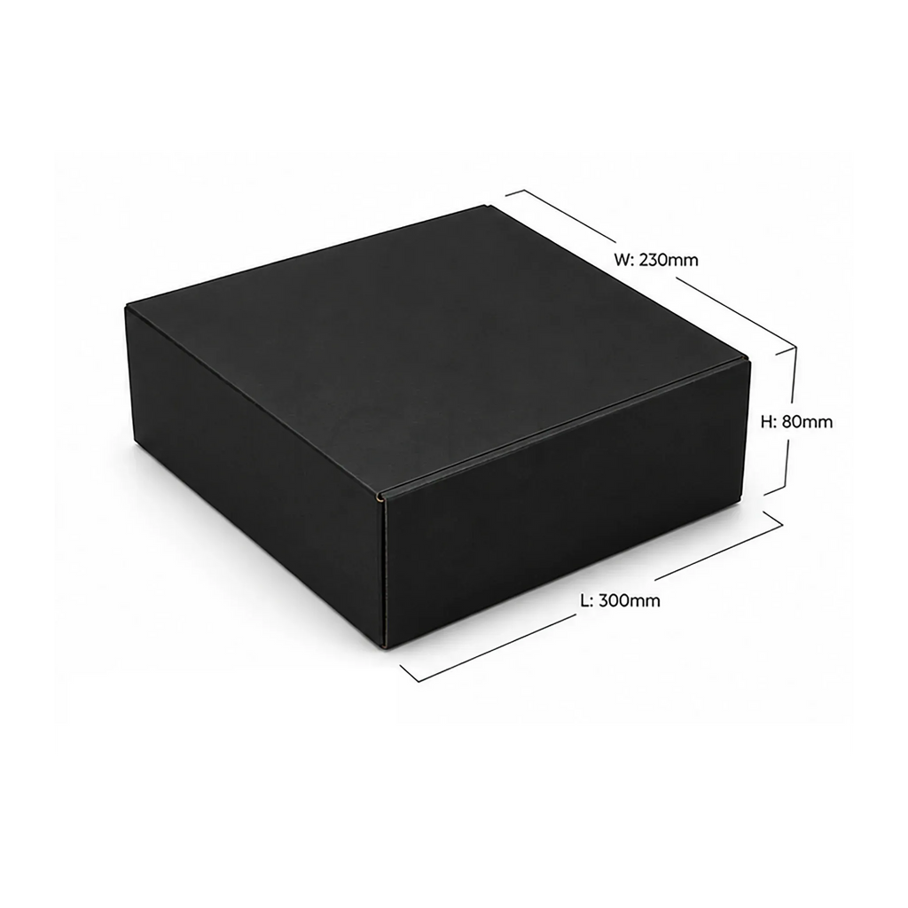 E-Commerce Boxes 30x23x8cm -Black image 2 - JGUS Pack UAE size guide