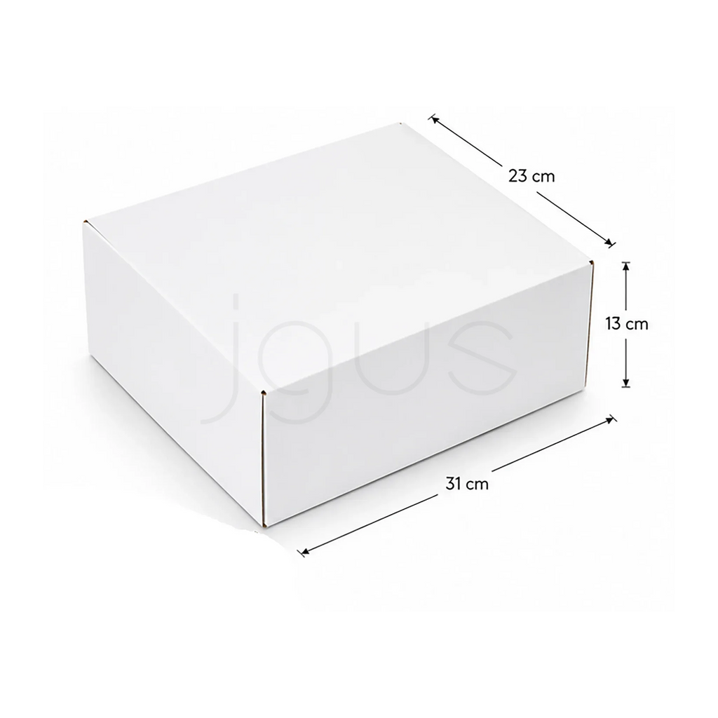 E-Commerce Boxes 31x23x13CM-White image 2 - JGUS Pack UAE size guide