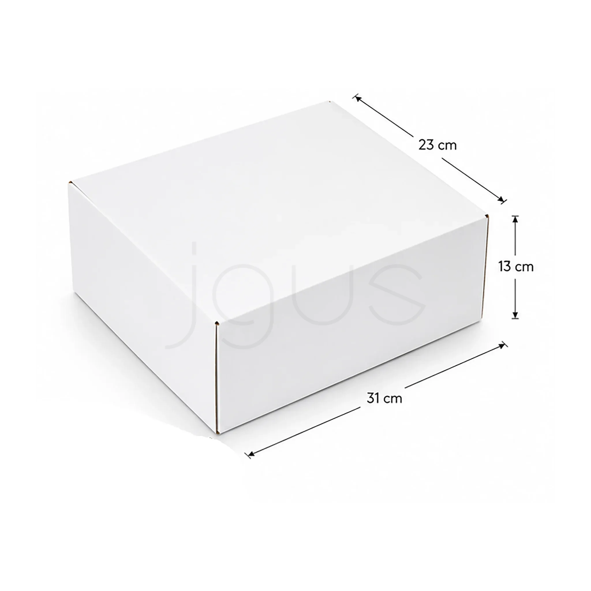 E-Commerce Boxes 31x23x13CM-White image 2 - JGUS Pack UAE size guide