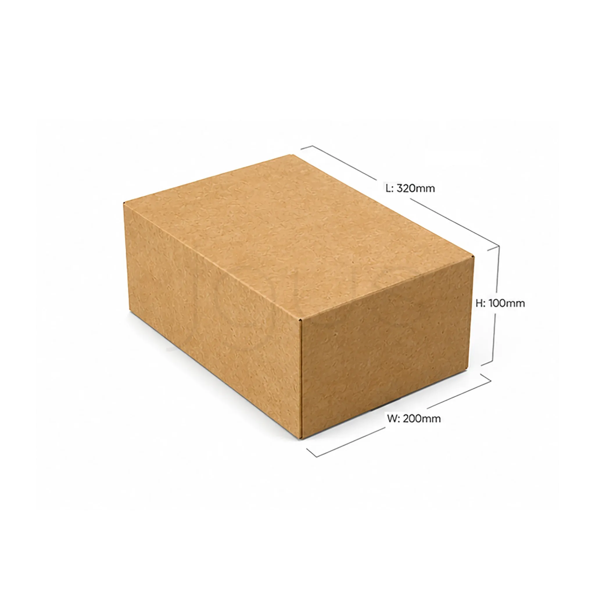 E-Commerce Boxes 32x20x10CM-Brown image 2 - JGUS Pack UAE size guide