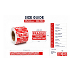 Fragile Shipping Label Stickers-75x50mm-500pcs 10 pcs image 2 - JGUS Pack UAE size guides