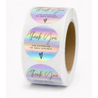 Thank You PVC Stickers 5x15cm - 100Pcs/Roll - JGUS Pack UAE packaging supplies