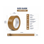 shipping Tape (Brown) image 2 - JGUS Pack UAE size guide