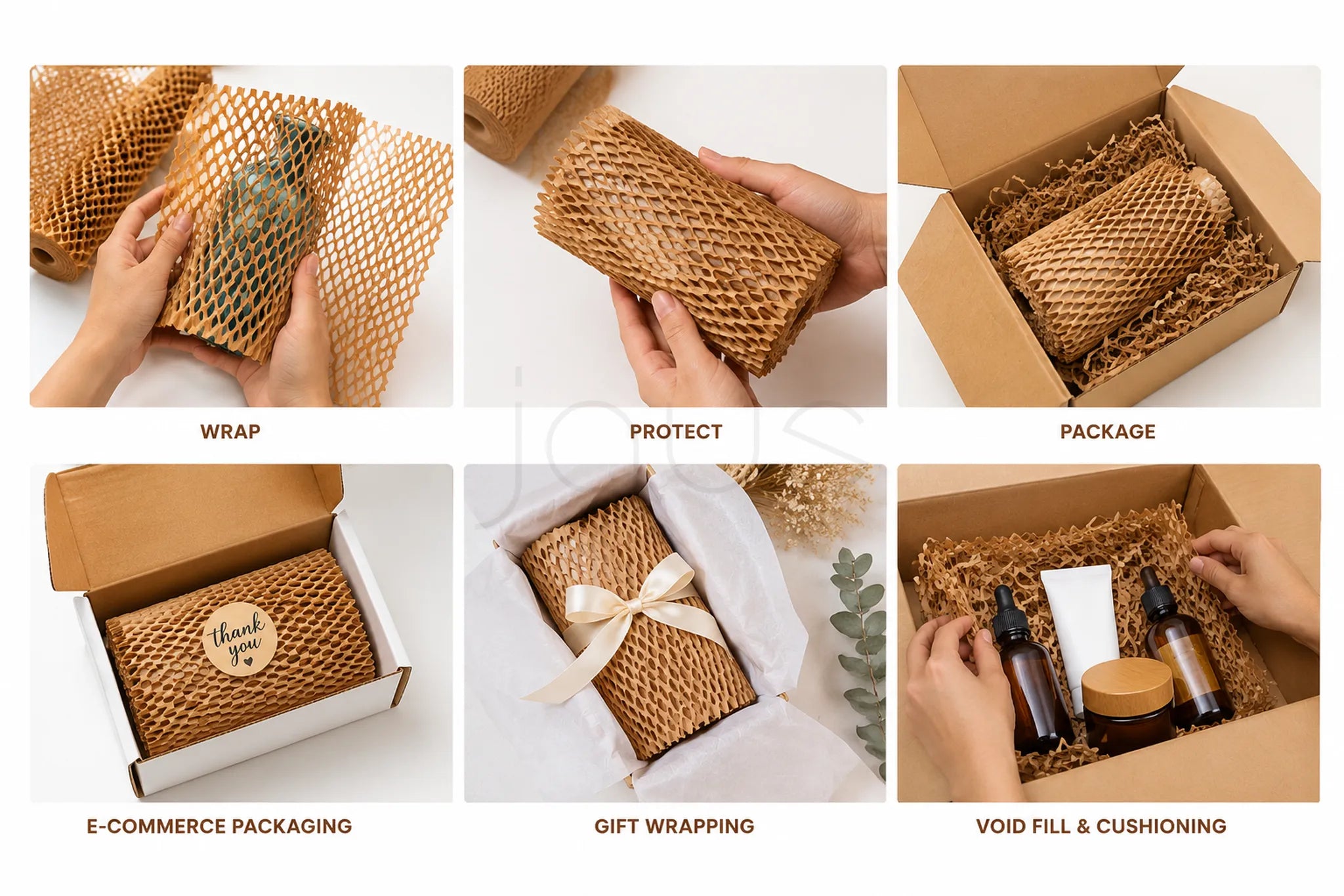 Honeycomb Kraft Wrap image 3 - JGUS Pack UAE usage guide