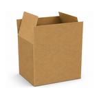 Brown cardboard box on a white background