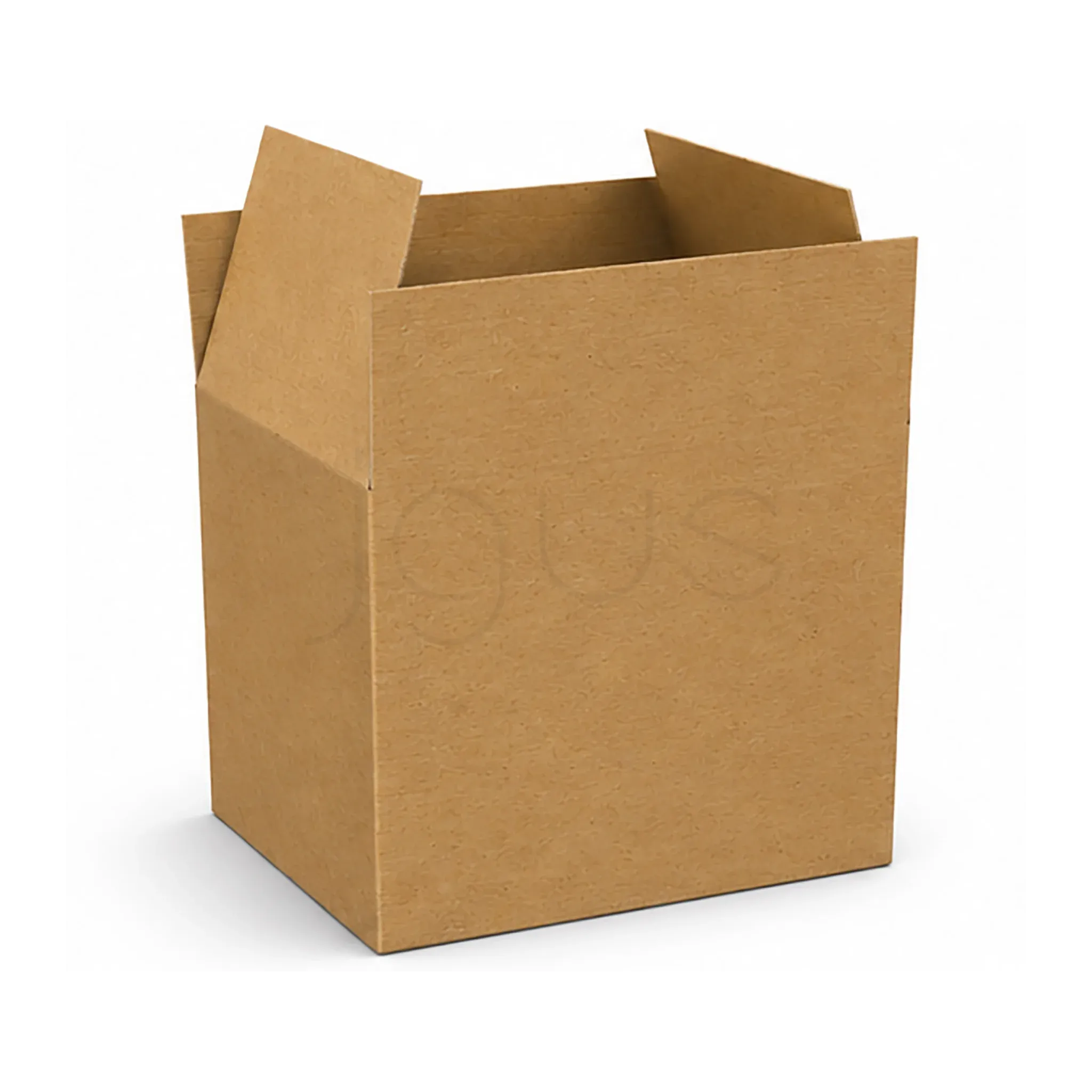 Brown cardboard box on a white background