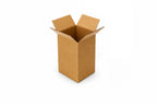 Open cardboard box on a white background