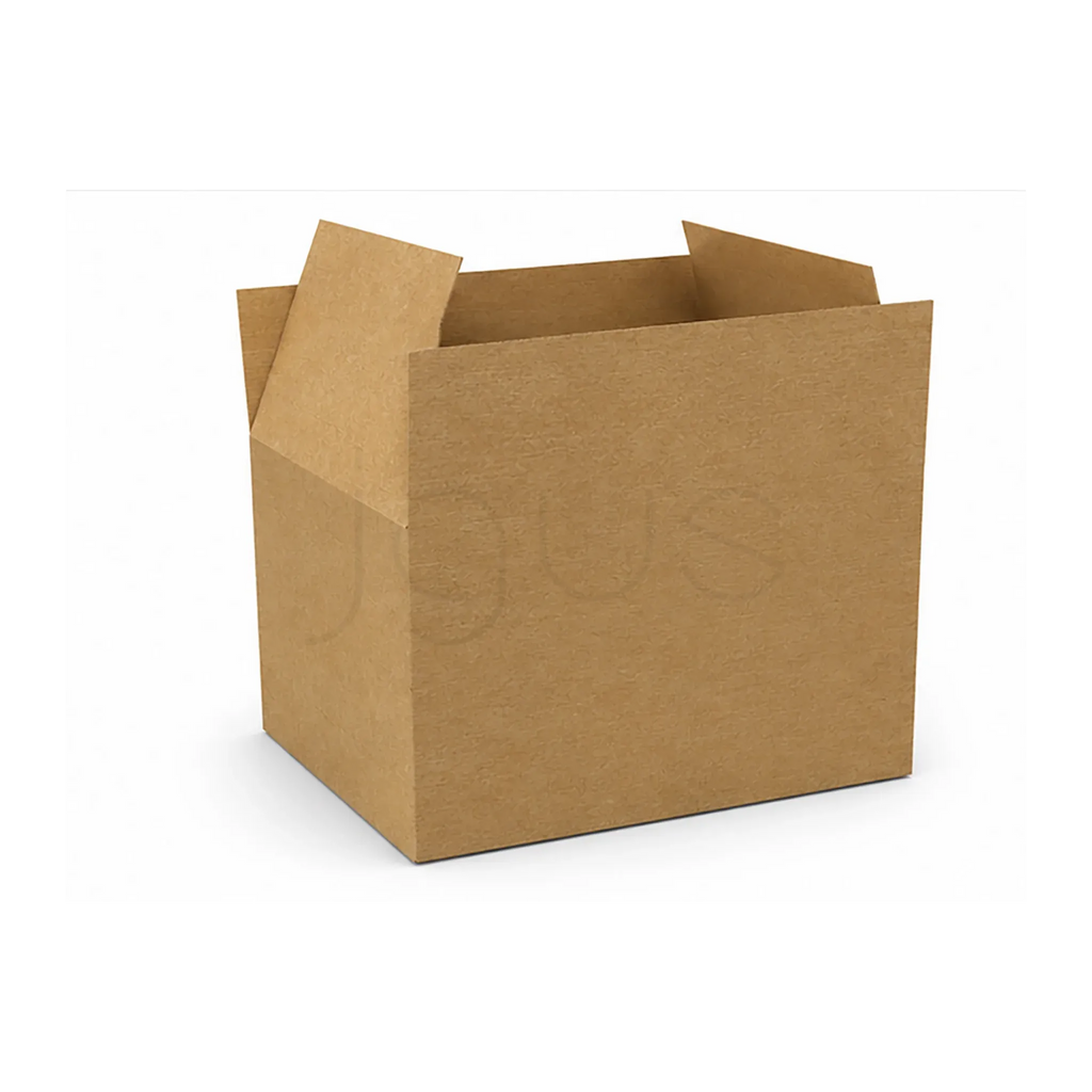 Brown cardboard box on a white background