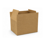 Brown cardboard box on a white background