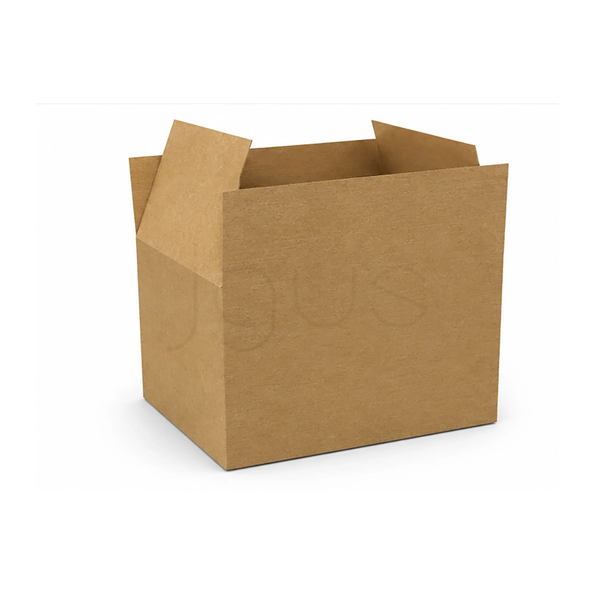 Brown cardboard box on a white background