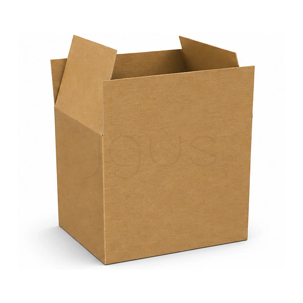 Brown cardboard box on a white background