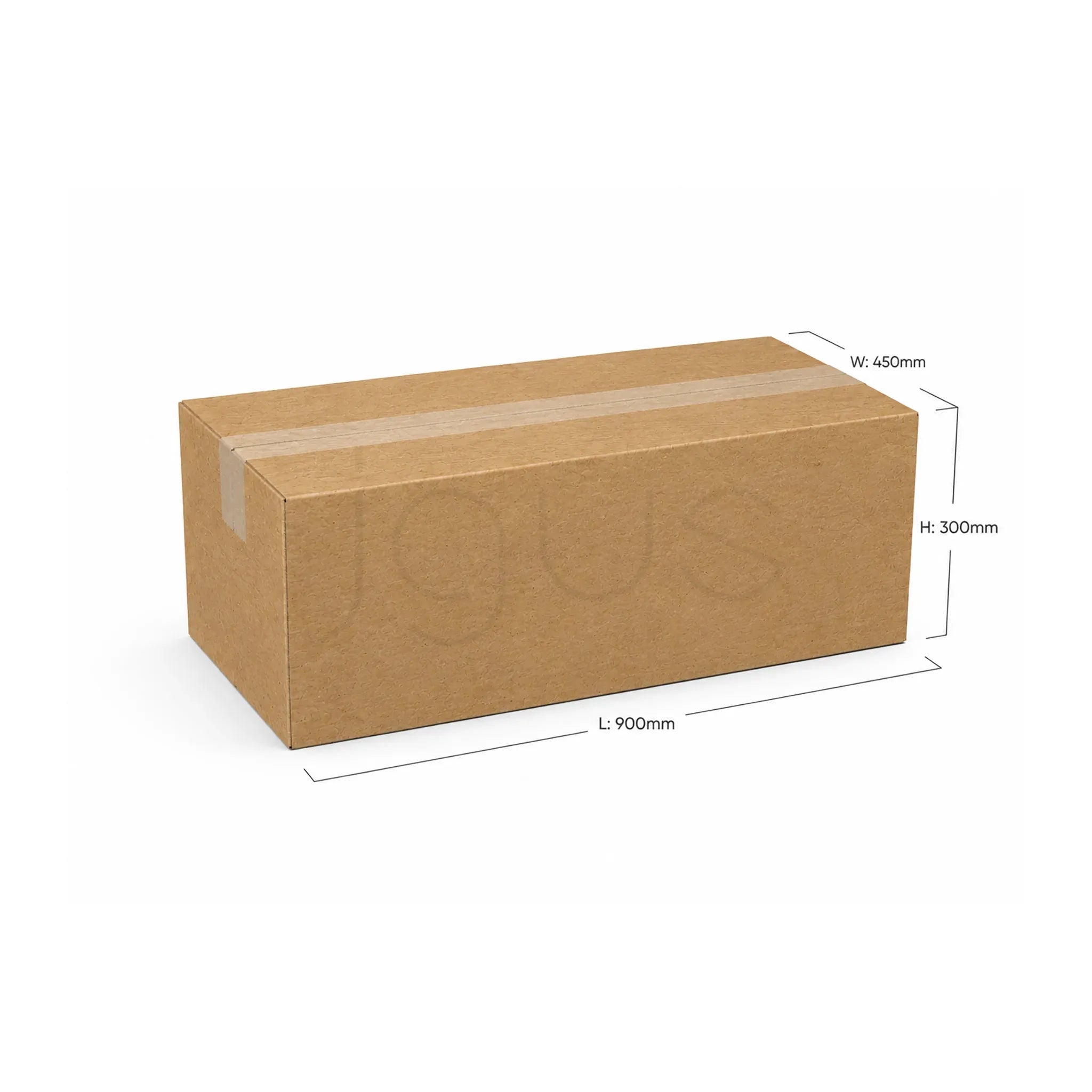Box Extra Large - 90-45-30 5ply Brown Plain image 2 - JGUS Pack UAE size guide