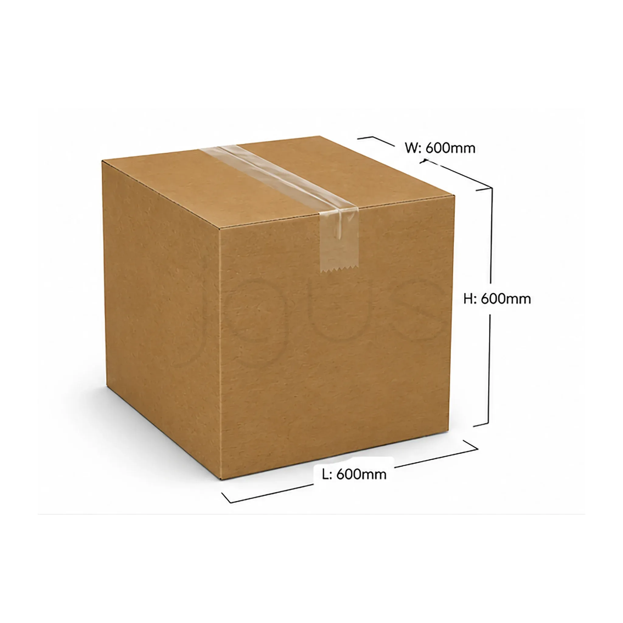 Box Large - 60-60-60 5ply Brown Plain image 2 - JGUS Pack UAE size guide
