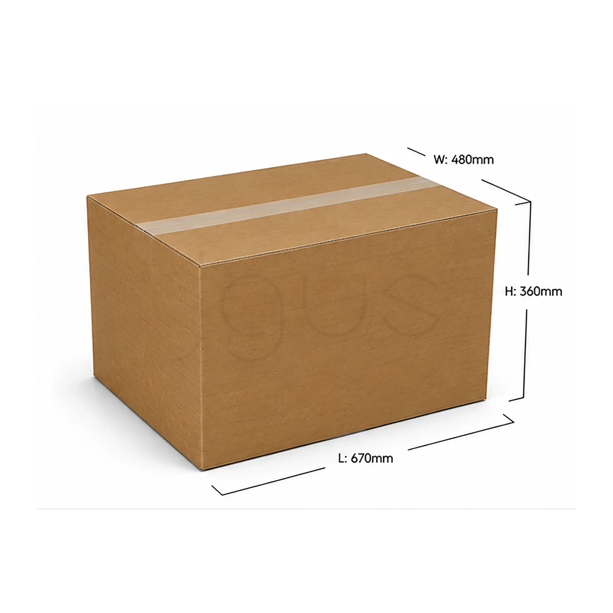 Box Large - 67-48-36 5ply Brown Plain image 2 - JGUS Pack UAE size guide