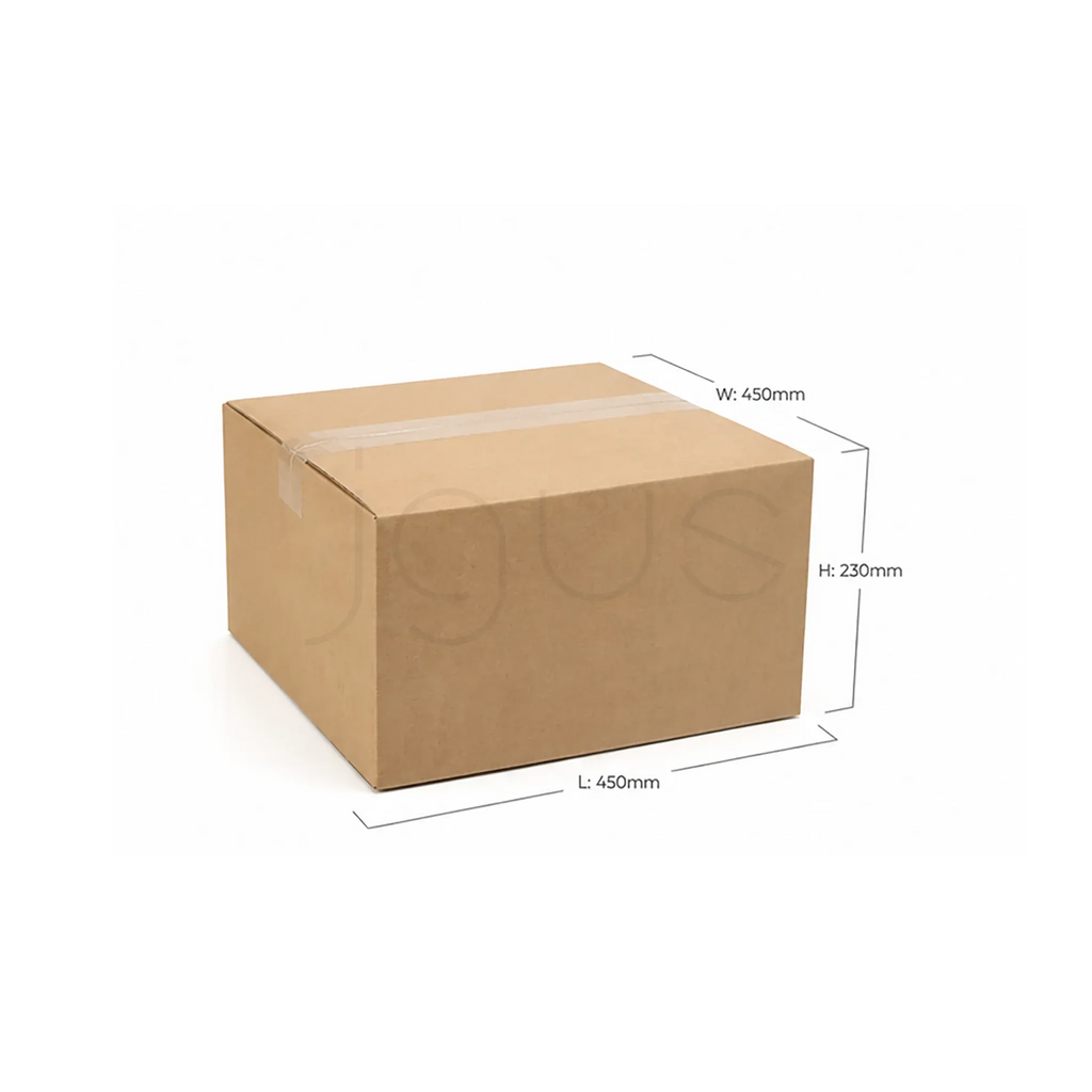 Box Medium - 45-45-23 5ply Brown Plain image 2 - JGUS Pack UAE size guide