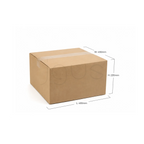 Box Medium - 45-45-23 5ply Brown Plain image 2 - JGUS Pack UAE size guide