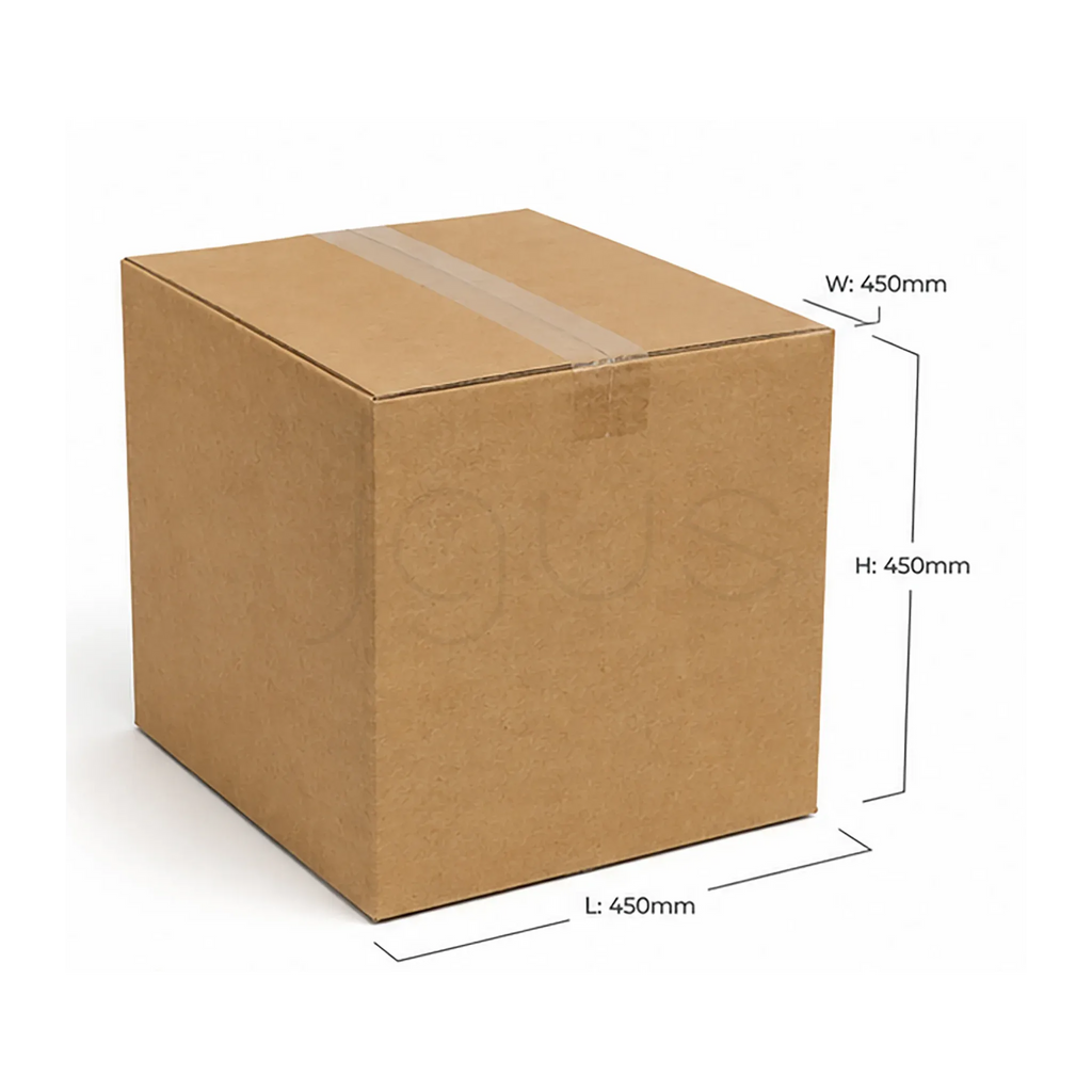 Box Medium - 45-45-45 5ply Brown Plain image 2 - JGUS Pack UAE size guide