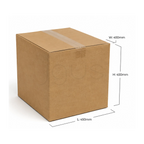 Box Medium - 45-45-45 5ply Brown Plain image 2 - JGUS Pack UAE size guide
