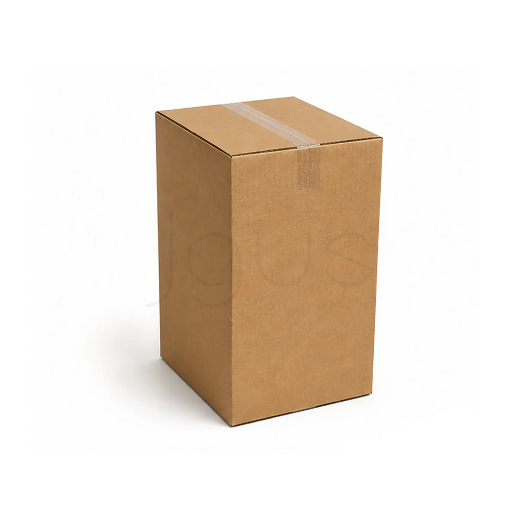 Brown cardboard box on a white background