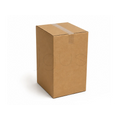 Brown cardboard box on a white background