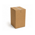 Brown cardboard box on a white background