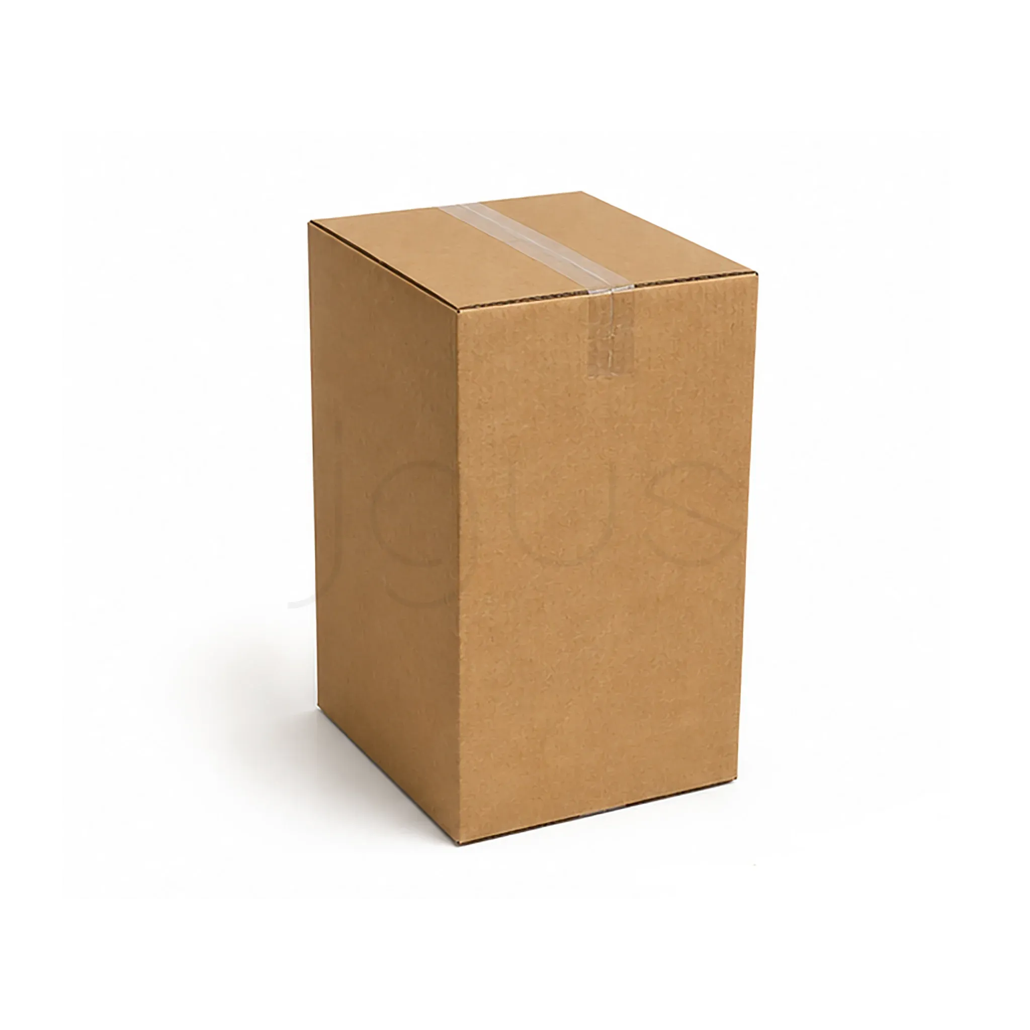 Brown cardboard box on a white background