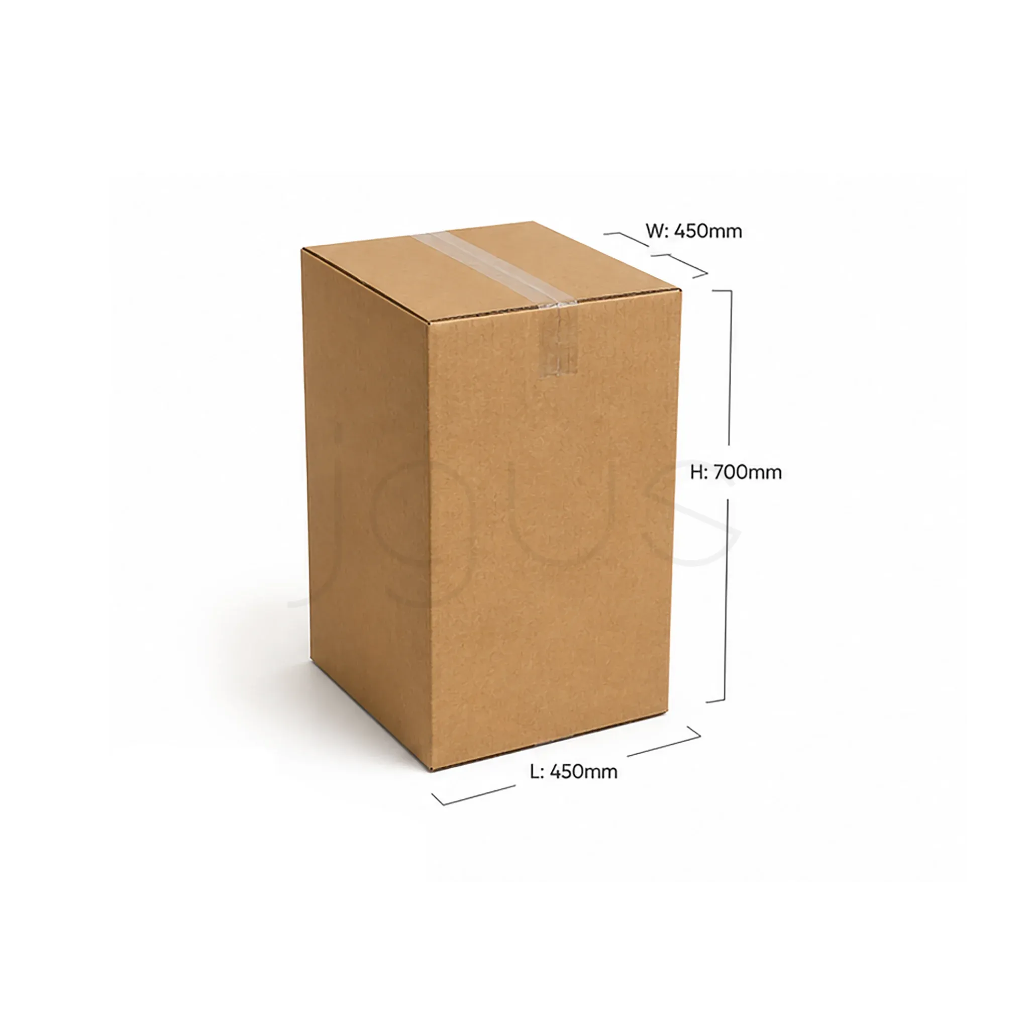 Box Medium - 45-45-70 5ply Brown Plain image 2 - JGUS Pack UAE size guide