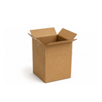 Open cardboard box on a white background