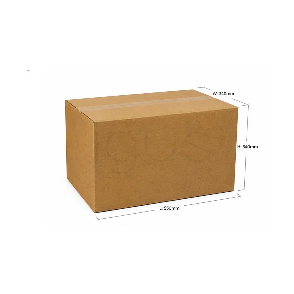 box Medium - 55-34-34 5ply Brown Plain image 2 - JGUS Pack UAE size guide