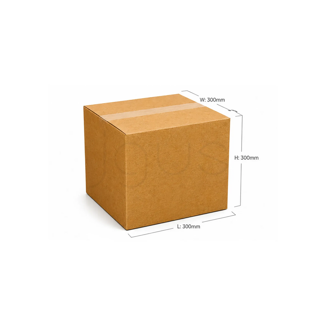 box small - 30-30-30 5ply Brown Plain image 2 - JGUS Pack UAE size guide