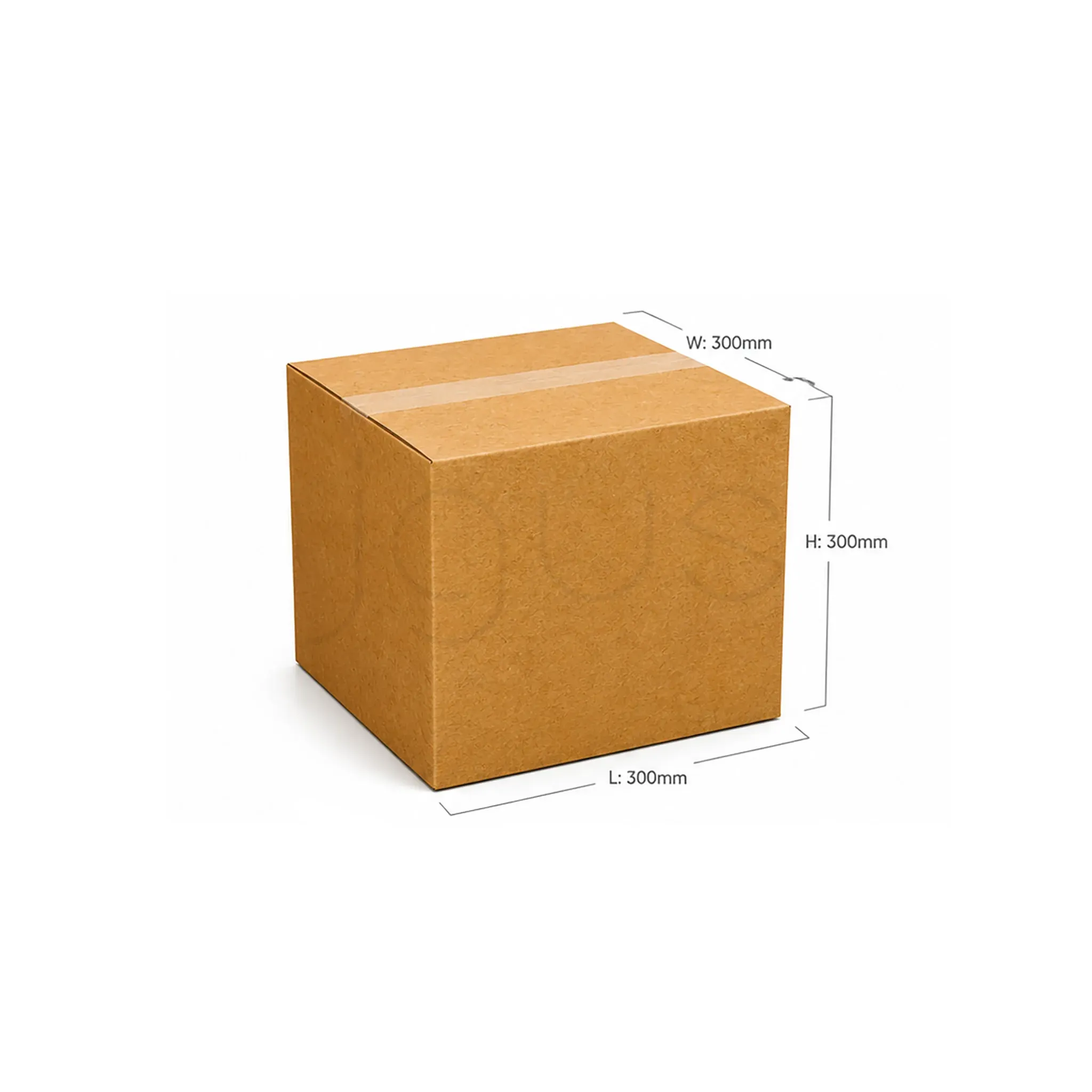 box small - 30-30-30 5ply Brown Plain image 2 - JGUS Pack UAE size guide